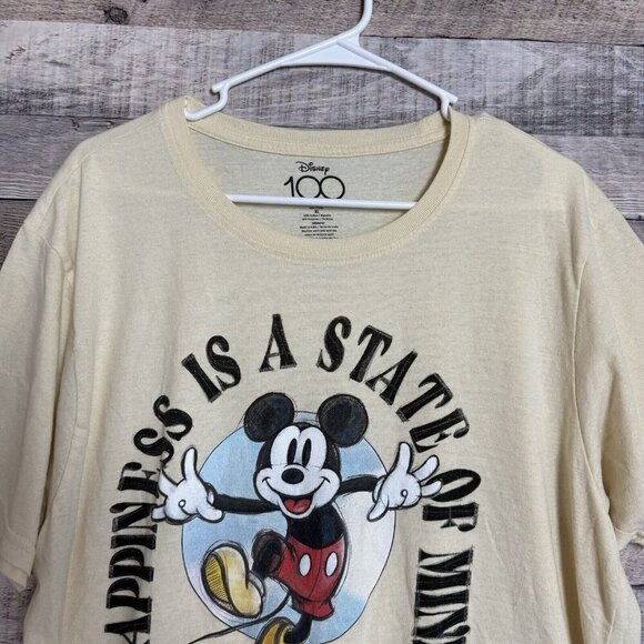 Disney 100th Mickey Mouse Happiness Is A State Of Mind T-shirt Size XL - Picture 2 of 7